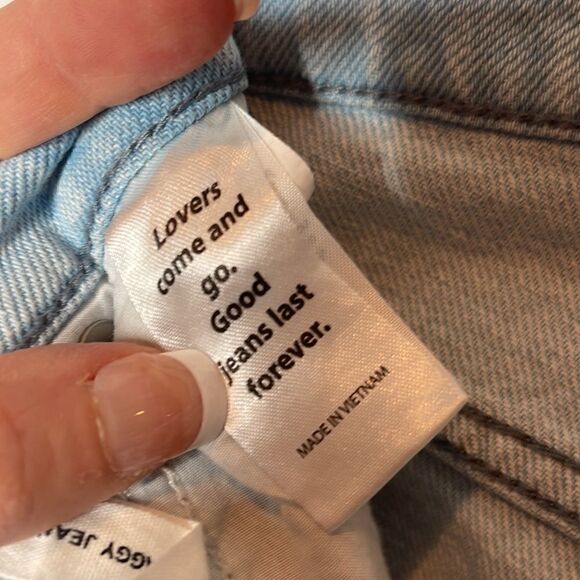 Pacsun Patchwork Baggy Wide leg High Rise Jeans. Size 24. - Picture 8 of 9